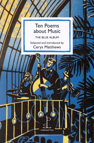 Front cover of the poetry pamphlet Ten Poems about Music: THE BLUE ALBUM