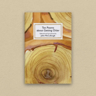 Front cover of the Ten Poems about Getting Older poetry pamphlet on a decorative background