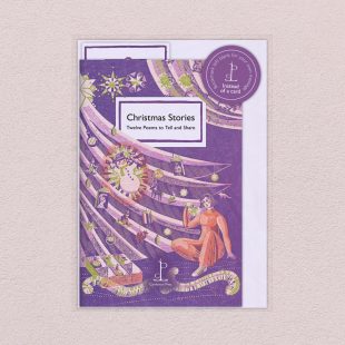 Pack image of the Christmas Stories: Twelve Poems to Tell and Share poetry pamphlet on a decorative background