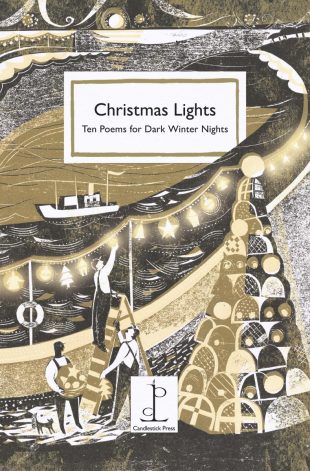 Front cover of the poetry pamphlet Christmas Lights: Ten Poems for Dark Winter Nights