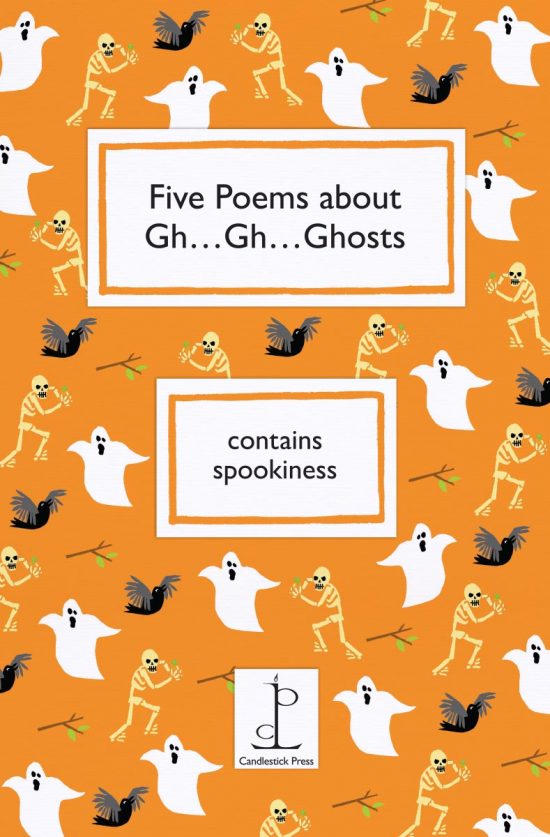 Front cover of the Five Poems about Gh…Gh…Ghosts poetry pamphlet