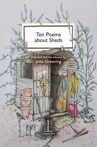 Front cover of the poetry pamphlet Ten Poems about Sheds