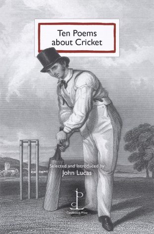 Front cover of the poetry pamphlet Ten Poems about Cricket