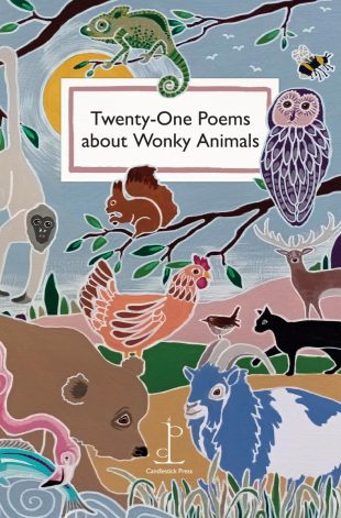 Front cover of the poetry pamphlet Twenty-One Poems about Wonky Animals