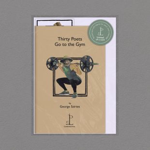 Pack image of the Thirty Poets Go to the Gym: by George Szirtes poetry pamphlet on a decorative background