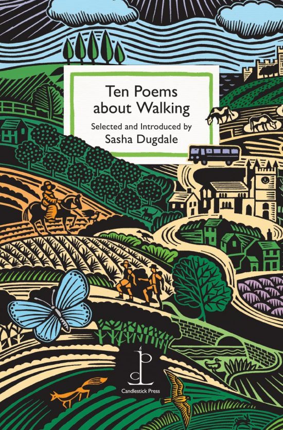 Front cover of the Ten Poems about Walking poetry pamphlet