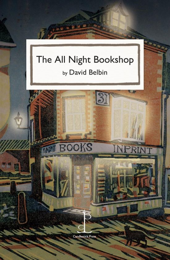 Front cover of the The All Night Bookshop: by David Belbin poetry pamphlet
