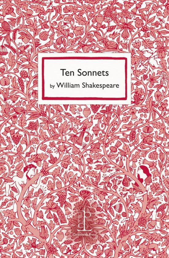 Front cover of the Ten Sonnets: by William Shakespeare poetry pamphlet