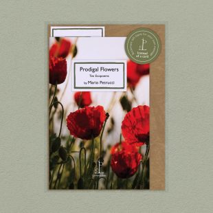 Pack image of the Prodigal Flowers: Ten Ecopoems - by Mario Petrucci poetry pamphlet on a decorative background